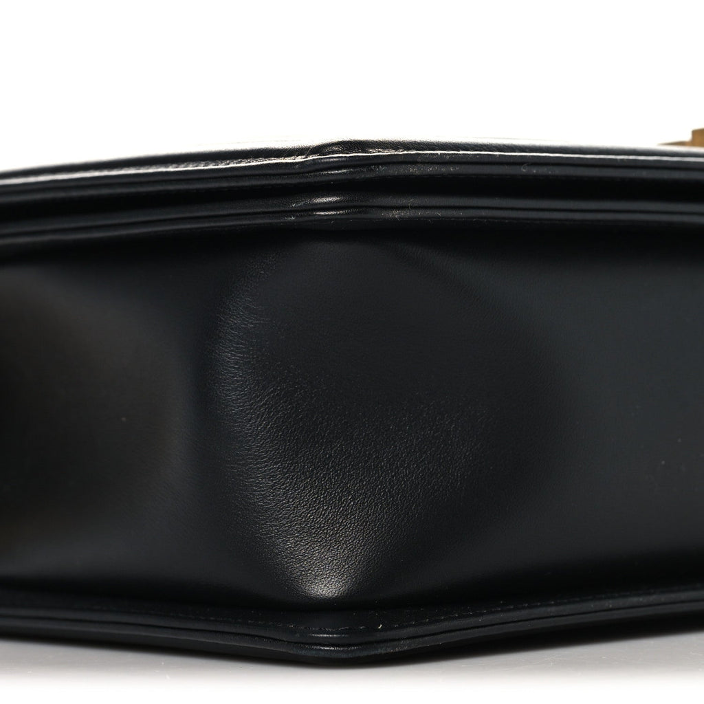 Calfskin Quilted New Medium Boy Flap Black