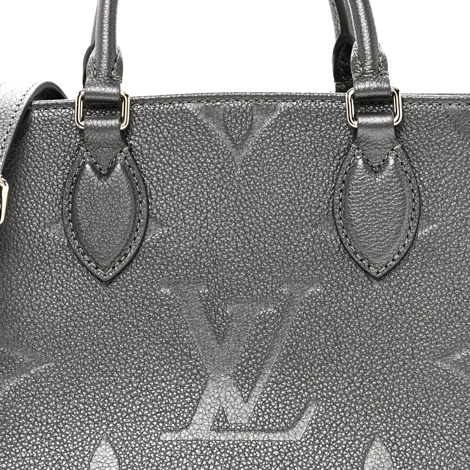 Metallic Empreinte Monogram Giant Onthego PM Gun Metal
